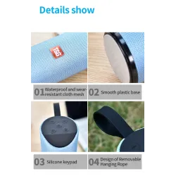 Bluetooth speaker - portable wireless mini column - 3D 10W - FM TF cardBluetooth Luidsprekers