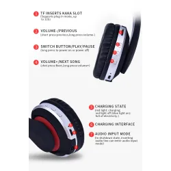 MH7 draadloze hoofdtelefoon - Bluetooth-headset - opvouwbaar - microfoon - TF-kaartOor- & hoofdtelefoons