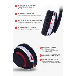 MH7 draadloze hoofdtelefoon - Bluetooth-headset - opvouwbaar - microfoon - TF-kaartOor- & hoofdtelefoons