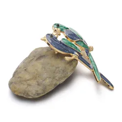 Double parrots - elegant broochBroches