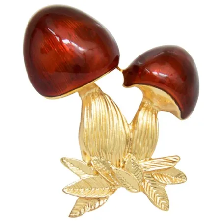 Rood email - paddestoel - brocheBroches