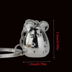 Metal keychain with a mouseSleutelhangers