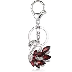 Crystal swan - keychainSleutelhangers