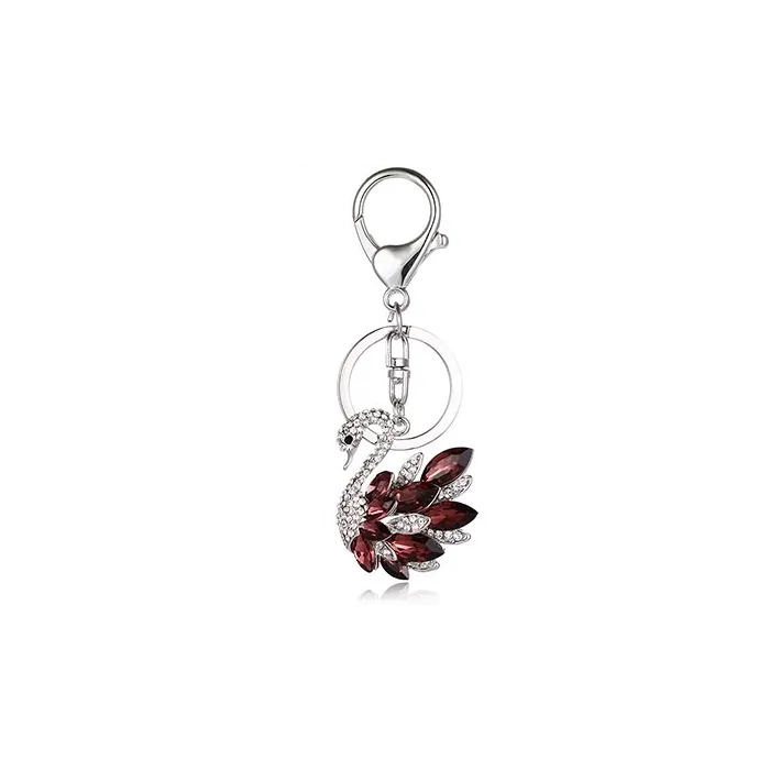 Crystal swan - keychainSleutelhangers