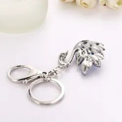 Crystal swan - keychainSleutelhangers