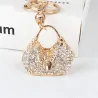 Crystal handbag with a heart - keychainKeyrings