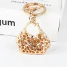 Crystal handbag with a heart - keychainKeyrings