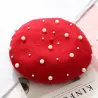 Elegant wool beret with pearls - hatPetten & Hoeden