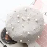 Elegant wool beret with pearls - hatPetten & Hoeden