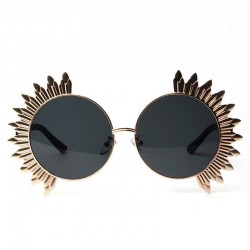 Vintage runde Sonnenbrille mit Nieten - UV 400
