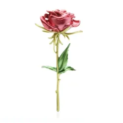Elegant brooch with a red roseBroches
