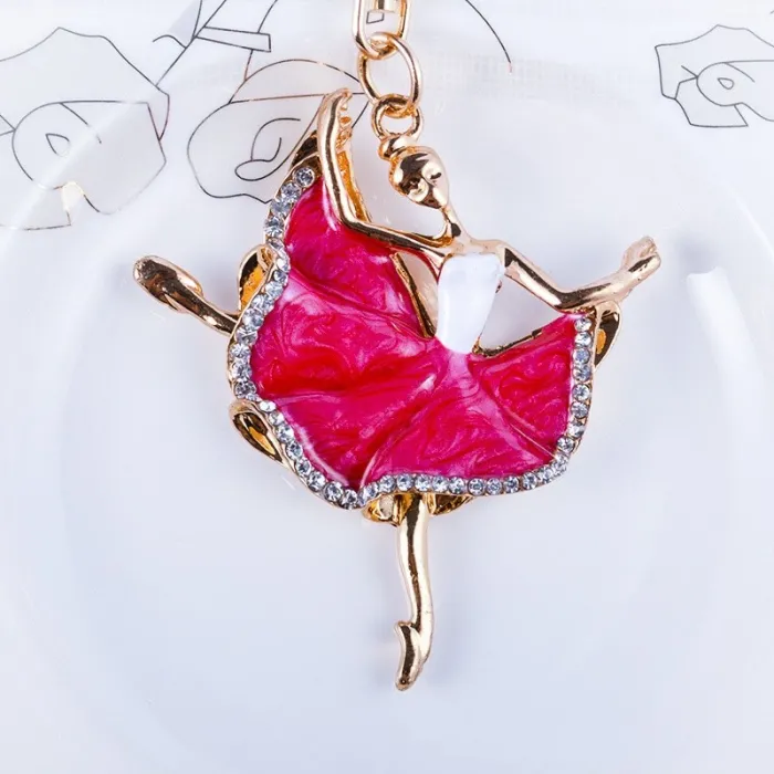 Dancing crystal ballerina - keyringKeyrings