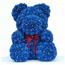Rose bear - bear made of infinity roses with diamonds - 25 cm - 35 cm