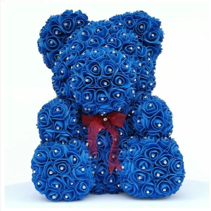 Rose bear - bear made of infinity roses with diamonds - 25 cm - 35 cmValentijnsdag