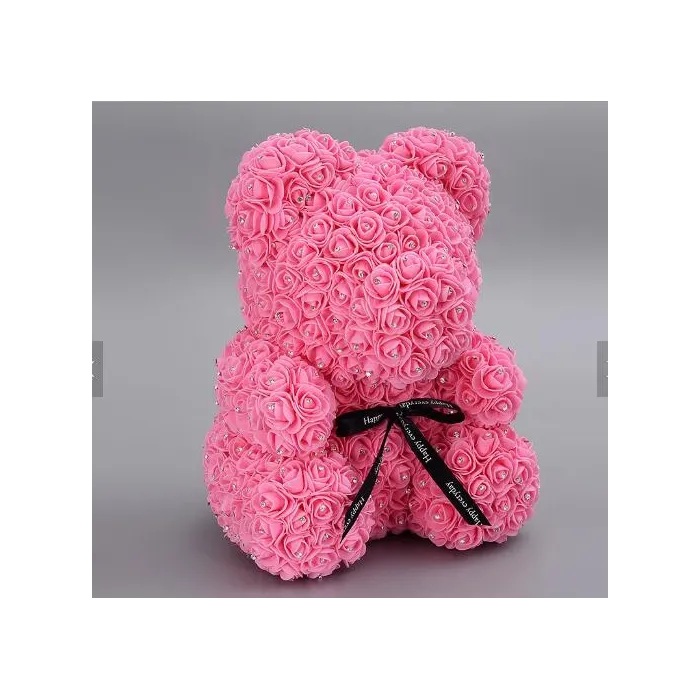 Rose bear - bear made of infinity roses with diamonds - 25 cm - 35 cmValentijnsdag