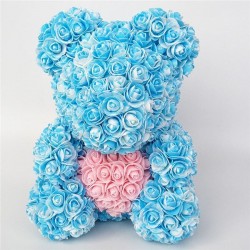 Rose bear - bear made from infinity roses with heart - 25cm - 35cmValentijnsdag