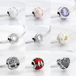 925 sterling silver - round beads for braceletArmbanden
