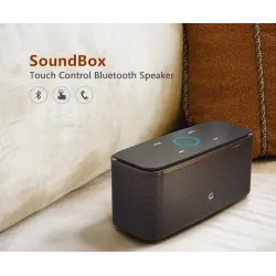 DOSS SoundBox - 2 * 6W - Bluetooth-luidspreker - aanraakbediening - draadloos - stereogeluid - bas - ingebouwde microfoonBlue...