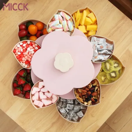 Petal-vormige snack box lade - roterend - voedsel opslagOpslag