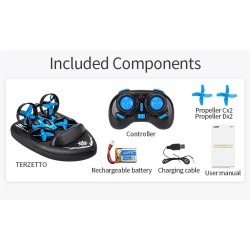 JJRC H36F Terzetto 1/20 2.4G - 3 in 1 - RC flying drone - land driving boat - RTR modelBoten