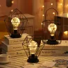 Vintage wrought iron lantern - night light - LED table lampVerlichting