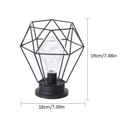 Vintage wrought iron lantern - night light - LED table lampVerlichting