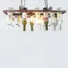 Vintage - hanging bottles holder - iron ceiling lamp - E27 LEDLights & lighting
