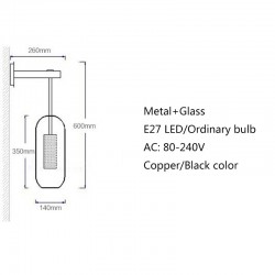 E27 220V - retro industrial metal wall lamp lightWall lights