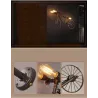 Bicycle & water pipe - vintage LED Edison light - wall lampWandlampen