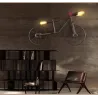Bicycle & water pipe - vintage LED Edison light - wall lampWandlampen
