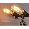 Bicycle & water pipe - vintage LED Edison light - wall lampWandlampen