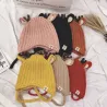 Winter hat with small reindeers horns & ears - knitted hat for kidsHats & caps