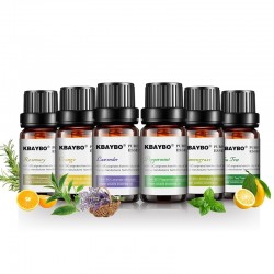 10ml * 6 - Essentiële oliën voor luchtbevochtiger - lavendel - theeboom - citroengras - rozemarijn - sinaasappel - pepermuntL...