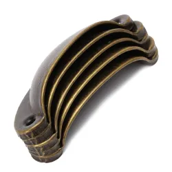 Schelpvormige meubelgrepen met schroeven - 8 stuksMeubels